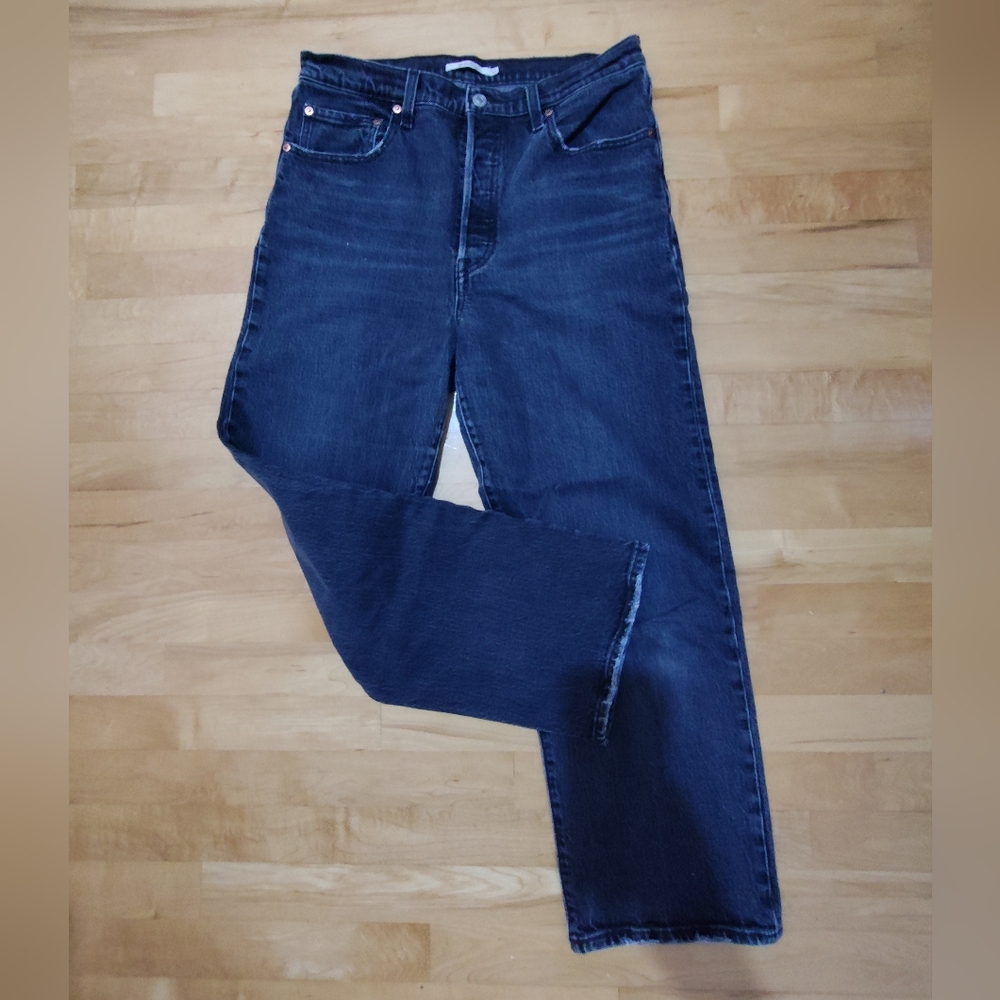 Levi's Ribcage Straight black jeans